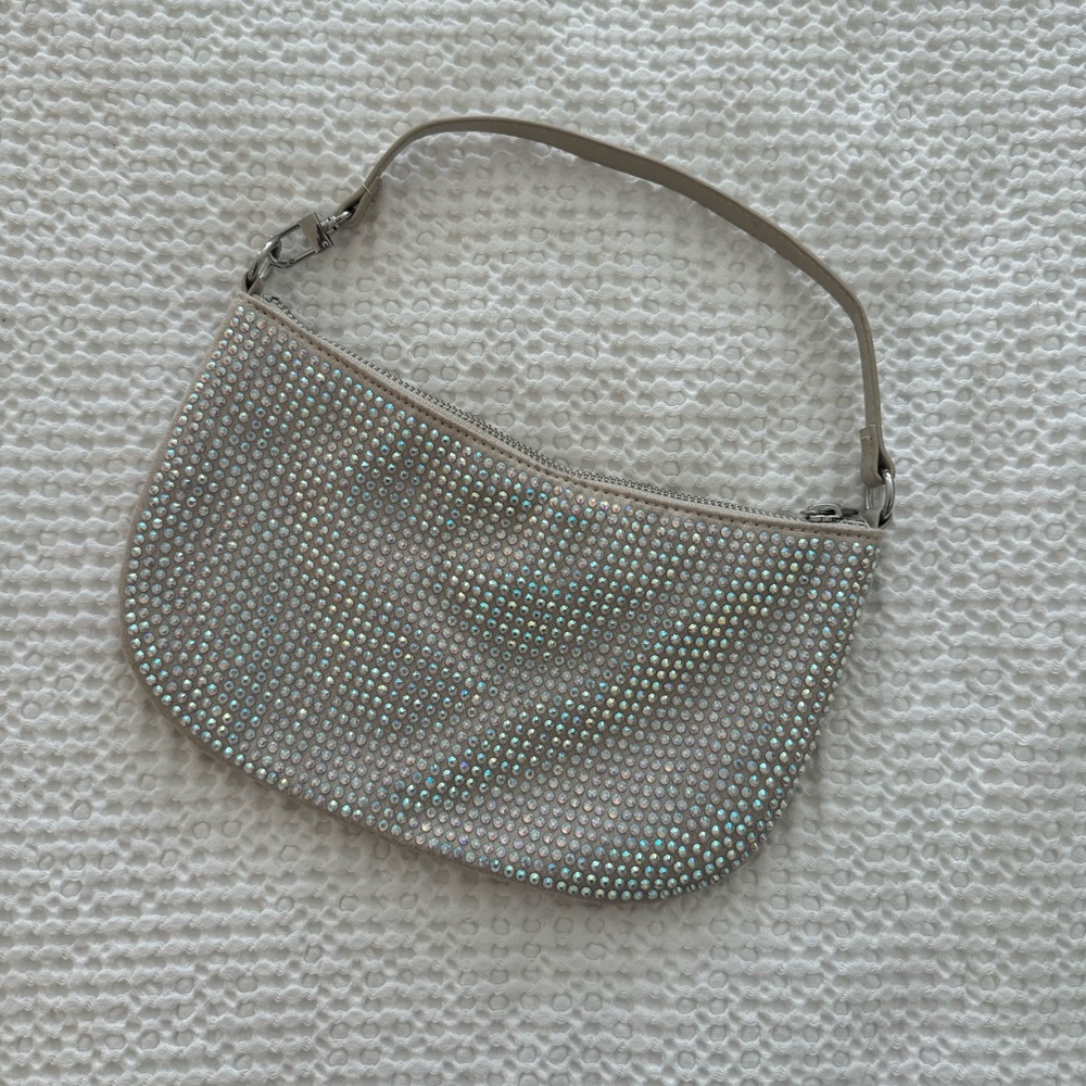 H&M Beige Sequin Shoulder Bag